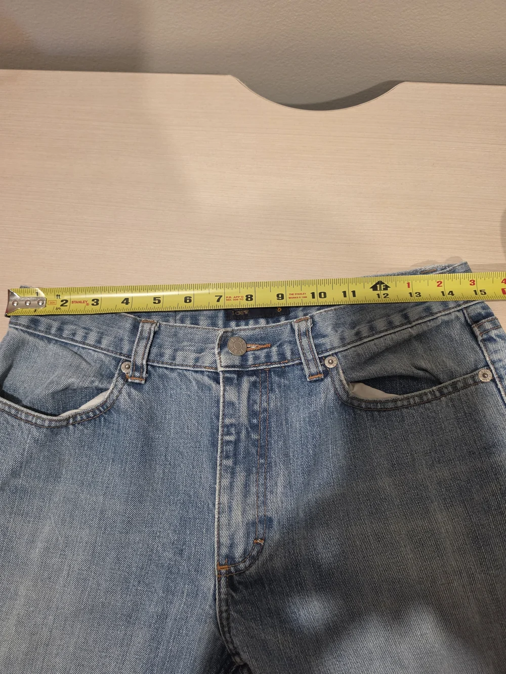 Vintage J. Crew 100% Cotton Flare Bootcut Jeans Size 8 Light Medium Wash Y2K